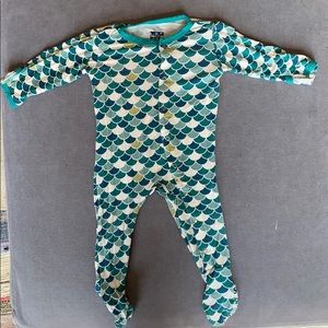 KicKee pants one piece footie pjs, 6-12m